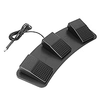 Luqeeg PC USB Triple Foot Switch Pedal - PC USB Foot Control Keyboard Action Switch Pedal HID Programmable Computer Keyboard Mouse for Video Game Office Equipment