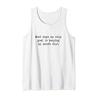 Keep My Mouth Shut, Rude Funny Big Mouth Sassy Humor Tank Top