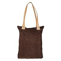Girly Handbags Womens Italian Suede Genuine Leather Laptop Shopper Bag