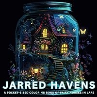 Jarred Havens: A Pocket-Sized Coloring Book of Fairy Houses in Jars (Pocket Palette)