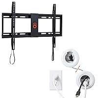 ECHOGEAR Low Profile Fixed TV Wall Mount & in-Wall Cable Management Kit - for TVs Up to 85
