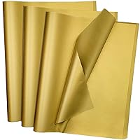 Jkopsnr 105 Sheets Gold Tissue Paper for Gift Bags Gold Wrapping Tissue Paper Bulk for DIY Crafts Birthday Wedding Baby Shower Festival Holidays Decorative (20x12 Inches)