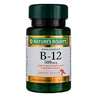 Nature's Bounty Vitamin B-12 500 Mcg, 100 Count