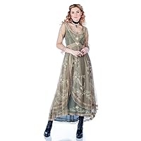 40163 Women's Downton Abbey Vintage Style Wedding Dress in Sage