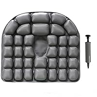 Office Chair Cushion, Inflatable Hollow seat, Reduces Pressure by 80%,Hollow Without Filling, Zero Anal Pressure, Comfortable, Breathable and Heat dissipating, an Ideal Cushion. (Grey)