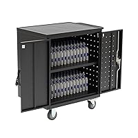 Pearington 30 Device Mobile Charging/Storage Cart for iPads, Tablets, Laptop, and Chromebook, Up to 13-inch Screen Size, Classroom Locking Charging Station