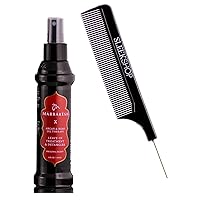SIeekshop Comb + Marrakesh X LEAVE-IN TREATMENT & DETANGLER (Argan & Hemp Oil Therapy) Hair Spray - Scent, Clean & Moisturize Hair, Vegan, Cruelty Free, Hairspray (Original Scent (4 oz))