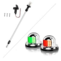 Obcursco Navigation Lights for Boats LED with Telescoping Pole Boat Stern Light Suitable for Marine, Skeeter Boat, and Bass Boat