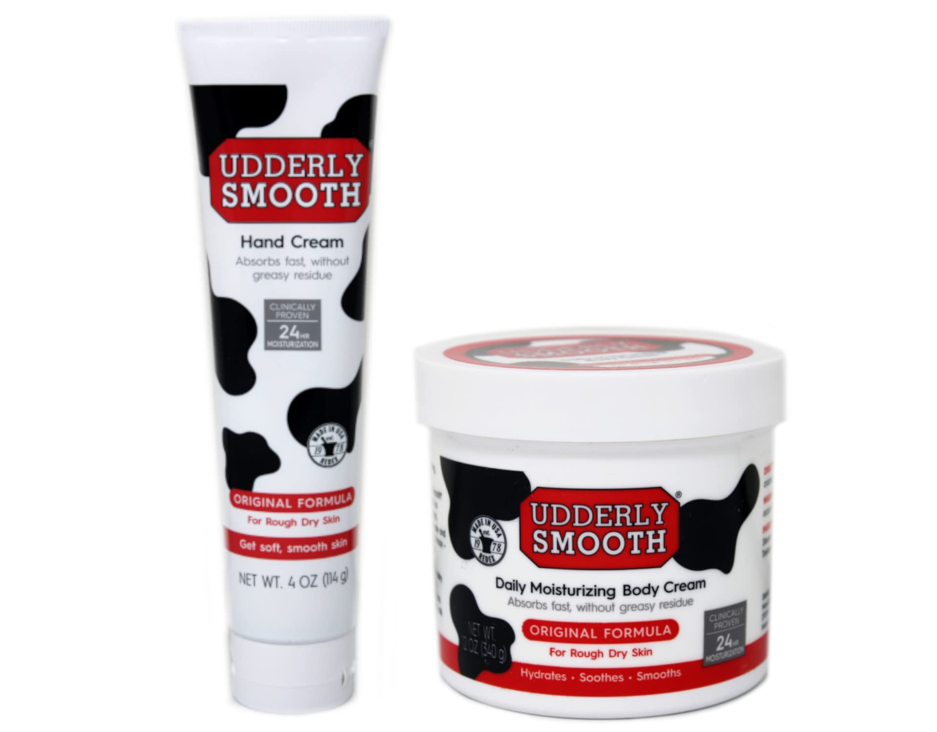 Udderly Smooth Duo Pack, Hand & Body Cream, 16 Ounce