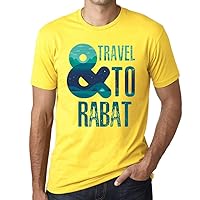 Men's Graphic T-Shirt and Travel to Rabat Eco-Friendly Limited Edition Short Sleeve Tee-Shirt Vintage Birthday Gift Novelty Lemon M