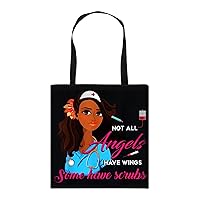 Black Nurse Tote Bags African American Nurse Handbags For Black Women Fashion Shoulder Bags Beach Work Travel Gift Bag