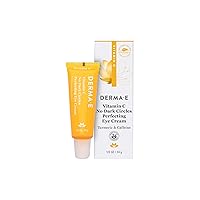 Vitamin C No Dark Circles Perfecting Eye Cream – Color Correcting Vitamin C Eye Cream with Turmeric and Caffeine for Fine Lines and Under Eye Puffiness, 0.5 Oz