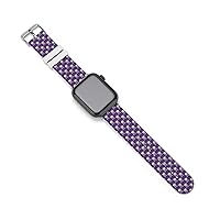 Purple Cute Skull Silicone Strap Sports Watch Bands Soft Watch Replacement Strap for Women Men