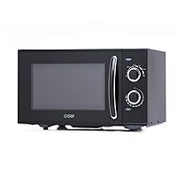 COMMERCIAL CHEF Rotary Dial Microwave with 6 Power Levels, Small Microwave with Pull Handle, 900W Countertop Microwave with Kitchen Timer, Microwave 0.9 Cu Ft with Rotary Dial Controls, Black