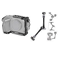 NEEWER FX3/FX30 Camera Cage with HDMI Cable Clamp, NATO Rail, 3/8 Inch ARRI Positioning Holes, 1/4 Inch Thread Compatible with Sony FX3 FX30 Original XLR Handle, 11