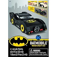MasterPieces Batman - Mini Batmobile Wood Paint Set,7 x 5 x 1.5