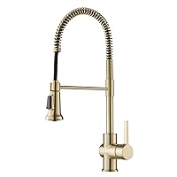 KRAUS Britt Commercial Style Kitchen Faucet in Spot Free Antique Champagne Bronze, KPF-1690SFACB