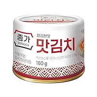 JONGGA Original Can Kimchi (Pack of 1), Shelf Stable Canned Kimchi, Spicy Korean Authentic Fermented Pickled Cabbage, Perfect with Ramen, Noodles and Rice