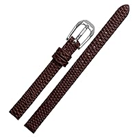 Lizard Print Cowhide Leather watchband for Ladies Replacement Watch White red Ultra-Thin Strap 6 8 10 12 14 16mm (Color : 26mm, Size : 10mm)