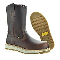 WOLF Work Boot | 100% Waterproof Genuine Cowhide Mexican Leather | Slip & Oil Resistant | Insulated | Non-Slip Rubber | Dual Pullers | Construction Industrial | Compliant PPE