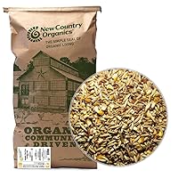 New Country Organics | Chicken Feed | Scratch Feed for Adult Poultry | Soy-Free | 9% Protein | Certified Organic and Non-GMO | 40 lbs