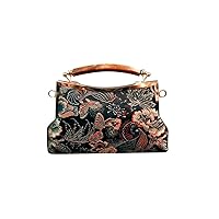 Classy Handcrafted Silk Brocade Handbag Everyday Weekend Crossbody Bag Kiss Lock Travel Shoulder Bag #105