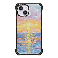 CASETiFY Ultra Impact iPhone 14 Case [5X Military Grade Drop Tested / 11.5ft Drop Protection] - Frosted Sunset - Glossy Black