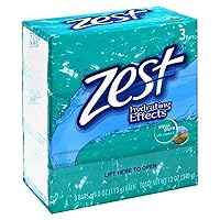 Zest 3 Bar Aqua Pure Soap, 4 oz