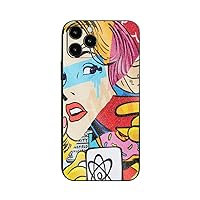 MightySkins Glossy Glitter Skin for Apple iPhone 12 Pro - Cartoon Mania | Protective, Durable High-Gloss Glitter Finish | Easy to Apply, Remove, and Change Styles | Made in The USA