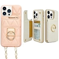 CUSTYPE for iPhone 13 Pro Max Wallet Case with Card Holder,Ring holder Kickstand Card Slots Case,Luxury Leather Protective Case with Fashion Designs for Women and Girls for iPhone 13Pro Max 6.7
