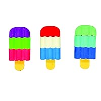 Raymond Geddes Scented 3D Ice Cream Bar Erasers (48 per Bag) - Mix and Match 3D Erasers for Kids - School Party Favors