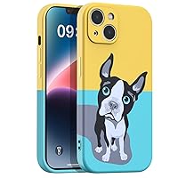 AICase iPhone 14 Case with Full Camera Lens Protection+3D Dog Pattern, Silicone Girly Cute [10ft Drop Tested ] Slim Fit Scratch-Resistant Shockproof Protective Cover for iPhone 14 6.1 inch