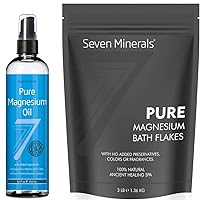 Seven Minerals Pure Magnesium Oil & Pure Magnesium Bath Flakes