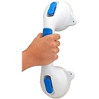 NOVA Medical Products Suction Grab Bar, Easy On and Off, Support and Assist Rail for Bath or Shower, 12” Length Grab Bar, White NOVA Medical Products Suction Grab Bar, Easy On and Off, Support and Assist Rail for Bath or Shower, 12” Length Grab Bar, White