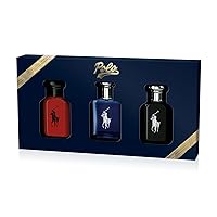 World of Polo Discovery Fragrance Set - Polo Red, Polo Blue, & Polo Black - Eau de Toilette - 3-Piece Gift Set - Travel Size - 1.3 Fl Oz Each