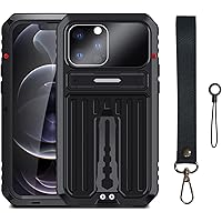 Case for iPhone 14 Pro Max with Kickstand, Military Grade Drop Protection Rugged Cover, Built-in Screen Protector, Heavy Duty Full Body Protective Case for iPhone 14 Pro Max,Black