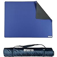Board Game Playmat [2.5'x4'/Thick Super Cushioned/Stitched Edge/Water Resistant] with Carrying Case - for Tabletop Board Games, Card Games, RPG Games (Small, Blue)