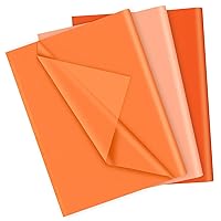 PLULON 90 Sheets Orange Tissue Paper Bulks, Gift Wrap Tissue Paper Sheets for Packaging Birthday Gift Wrapping Paper Birthday Wedding Holiday Paper Flower