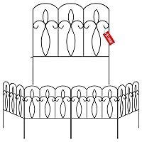 Sorbus Garden Fence, 10ft Decorative Patio Fencing for Yard, Garden Edging Border Gate, Animal Barrier, (Set of 5 Panels)