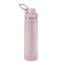 Takeya Actives 22 oz Vacuum Insulated Stainless Steel Water Bottle with Spout Lid, Premium Quality, Blush