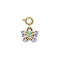 Multi Colour Butterfly Shape Pendant In 14k Solid Gold Pendant For Women And Girls Gold Weight 1.2 GM Pendant Size 16.1X11.8X1.3 MM