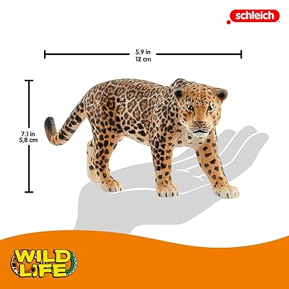 Schleich Wild Life Realistic Prowling Jaguar Figurine - Detailed Jungle Toy Wild Cat Jaguar Action Figure, Education and Fun for Boys and Girls, Gift for Kids Ages 3+