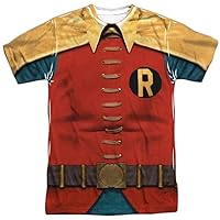 Batman Classic TV Series Retro Robin Costume Adult Front Print T-Shirt
