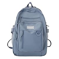 Kids Backpack for School Cute Aesthetic Blue Backpack Girls Student Bookbag Women Travel Lightweight Book Bag