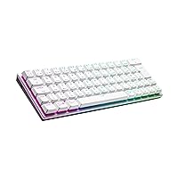 Cooler Master SK622 RGB Hybrid, Wireless Mechanical Gaming Keyboard, Silver/White with Low Profile Mechanical Switch in Red