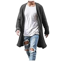 Men's Cardigan Sweaters with Buttons Knitted Lapel Oversized Cardigan Sweater Lightweight Warm Lounge Winter Cardigan