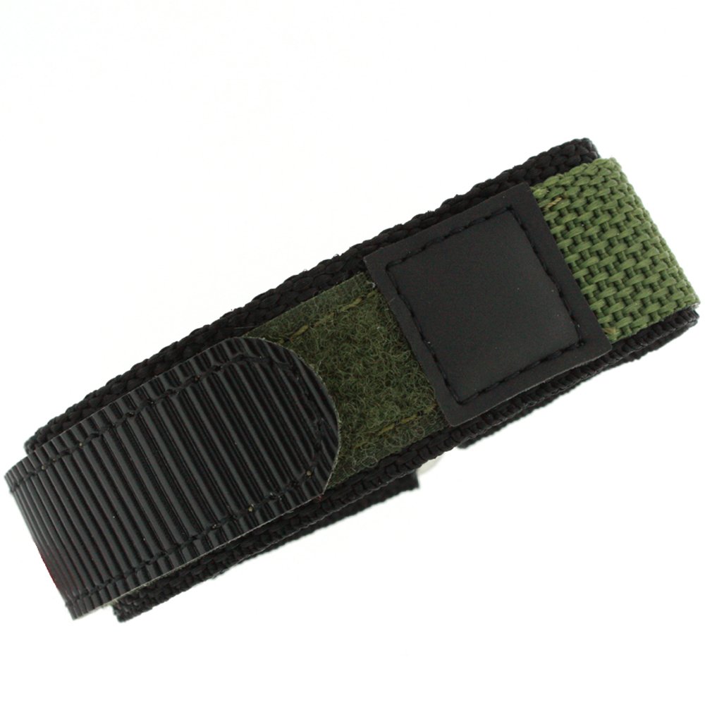 Tech Swiss Watch Band Nylon One Piece Wrap Sport Strap Military Adjustable Hook and Loop 22mm