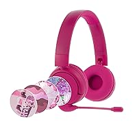Made for Amazon Bluetooth Kids Headphones with Boom Microphone Age (7-12) | Pink