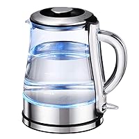 Kettles,1.2L Glass Electric Kettle,Eco Water Kettle with Illuminated Led, Cordless Water Boiler with Stainless Steel Inner Lid Base