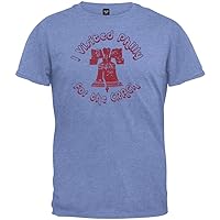 Old Glory Retro State - Philly for Crack T-Shirt - Small Light Blue